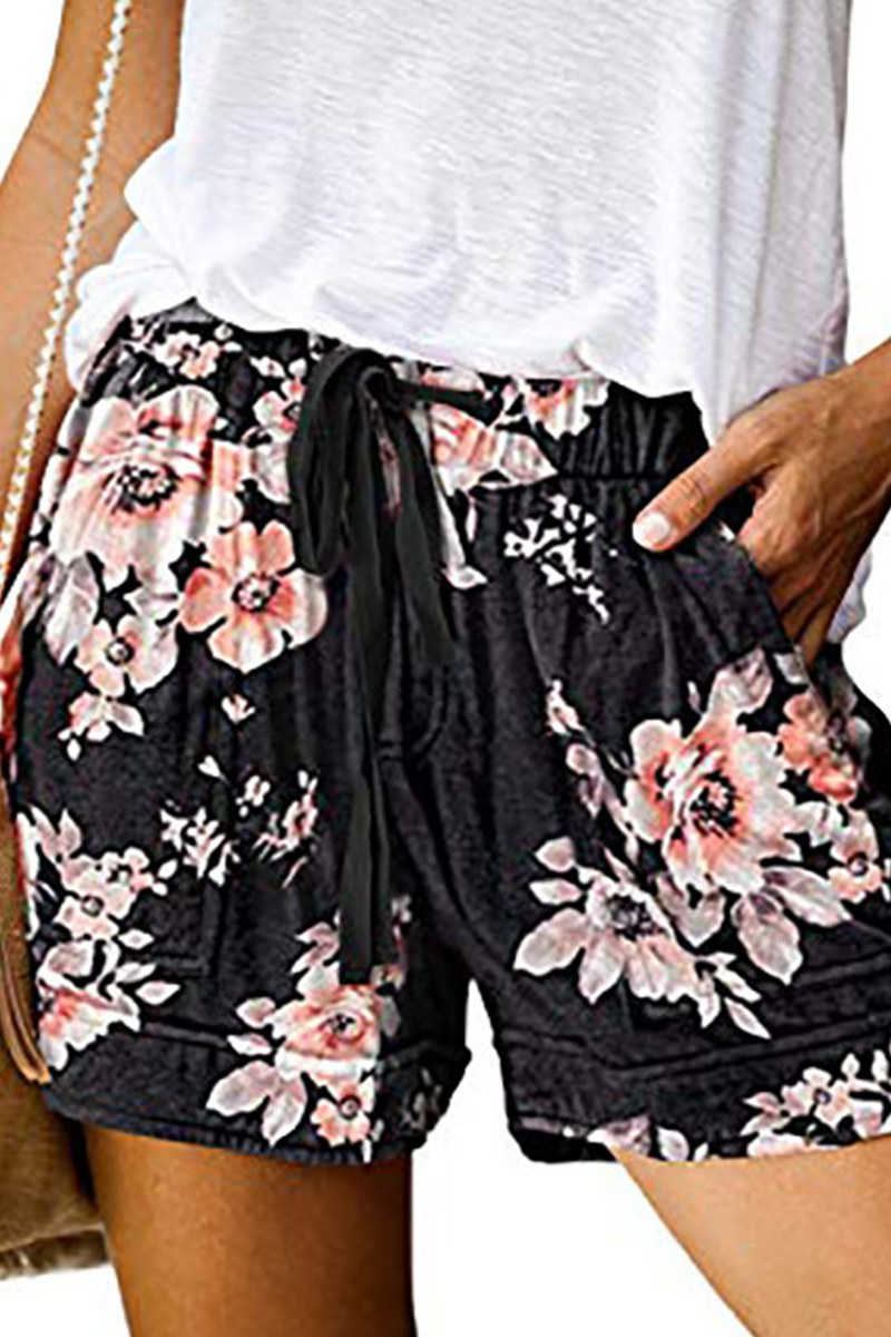 Pantalones rectos de cintura media con estampado casual y estampado completo (3 colores)
