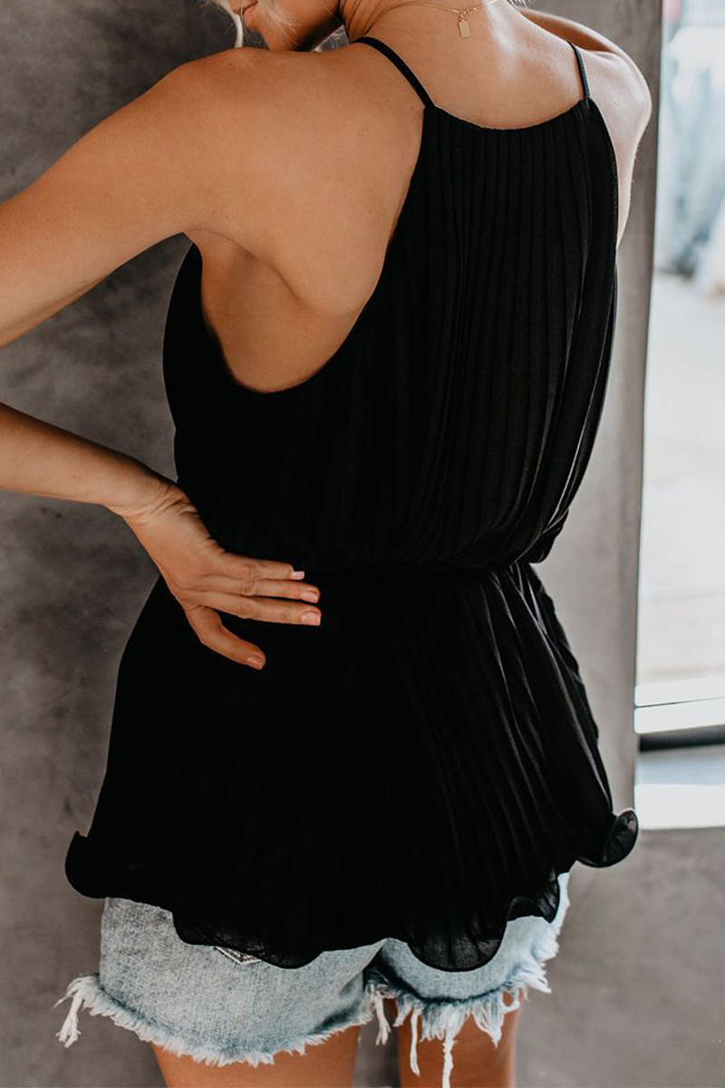 Tops de moda urbana con cuello redondo, lisos y con cinturón