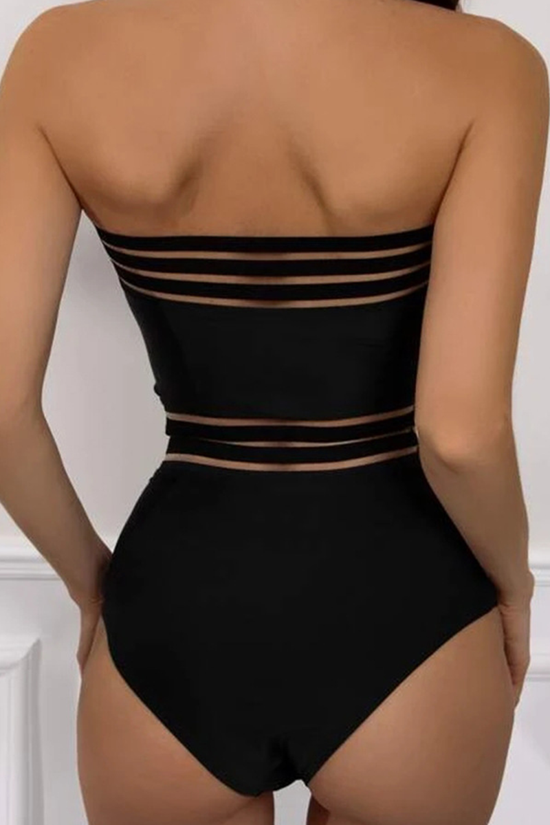 Trajes de baño de patchwork lisos para vacaciones