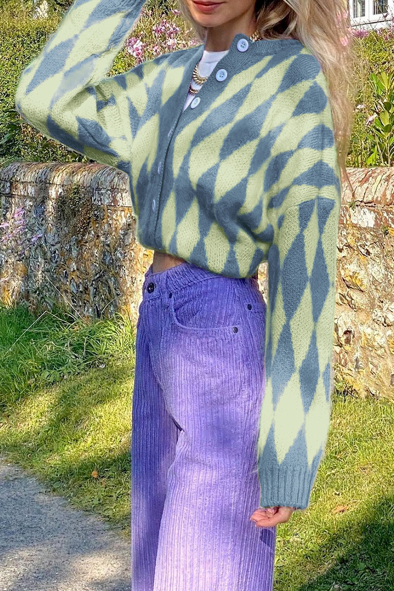 Suéter casual con hebilla geométrica