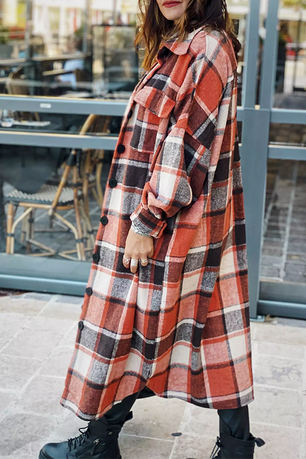 Camisa de cuello con botones y bolsillo a cuadros, informal, de moda (5 colores)