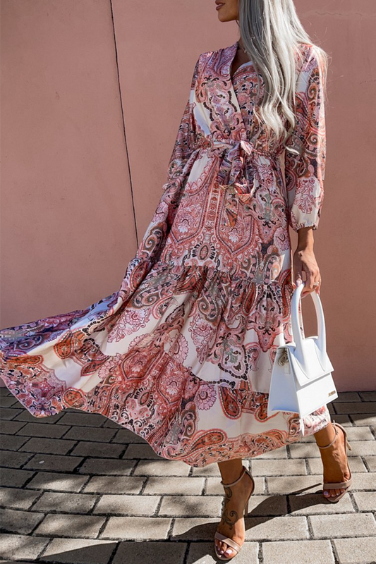 Vestidos casuales con cuello en V y falda pastel (3 colores)