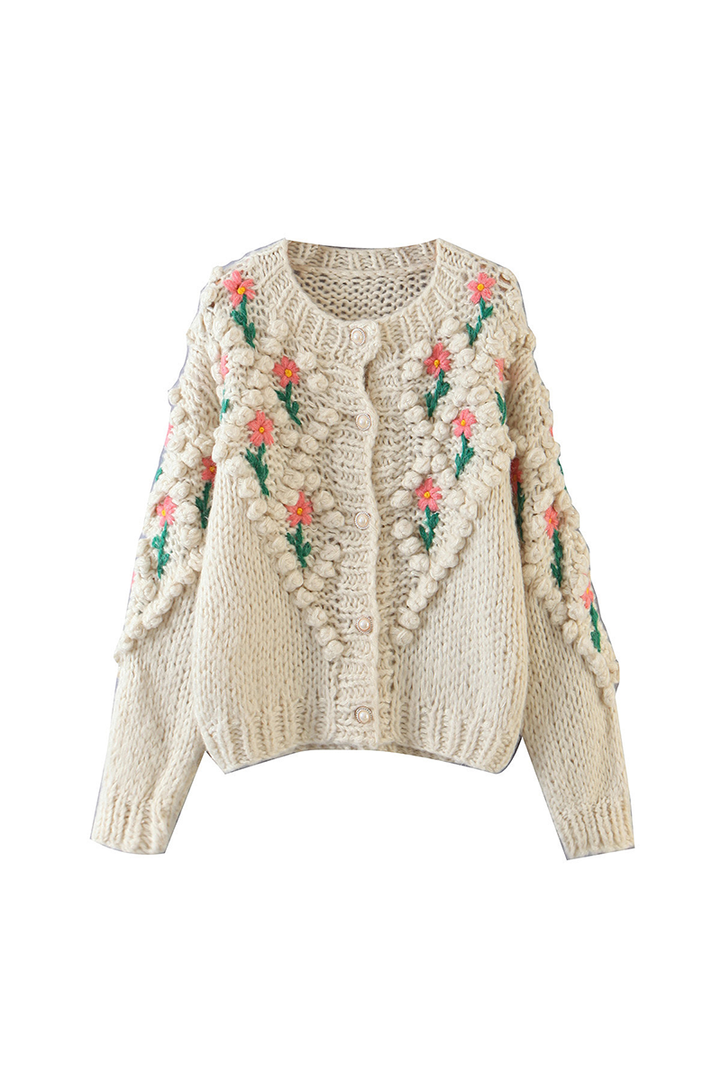 Suéteres casuales con cuello tipo cárdigan ahuecado y patchwork