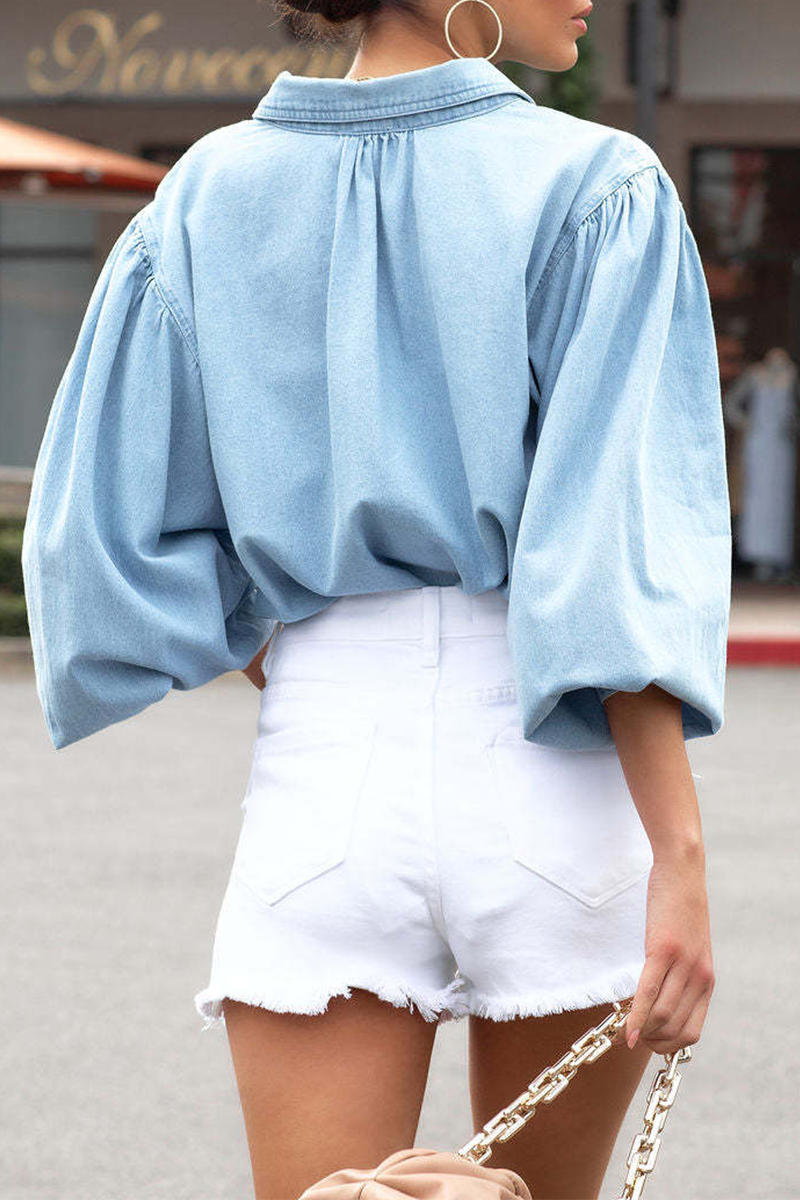 Prendas de abrigo casuales de moda con botones y cuello vuelto