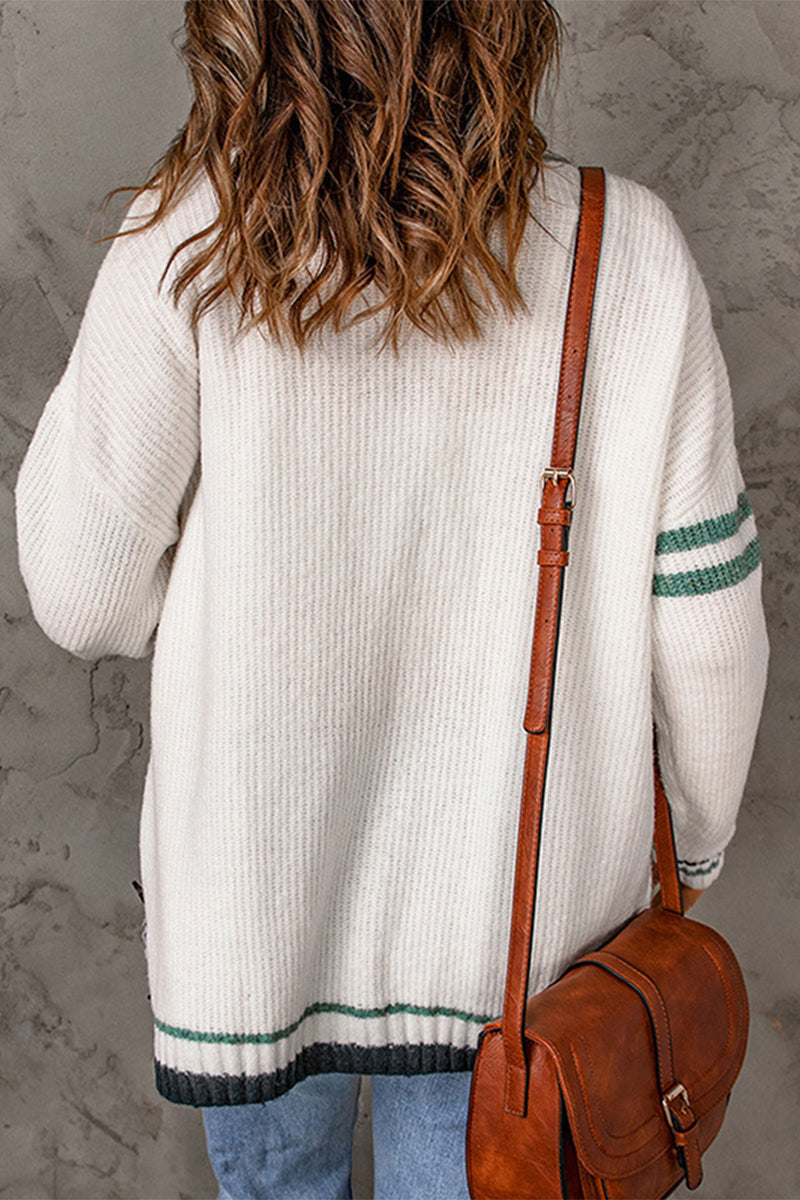 Tops de cuello en V con rayas y cuadros a la moda