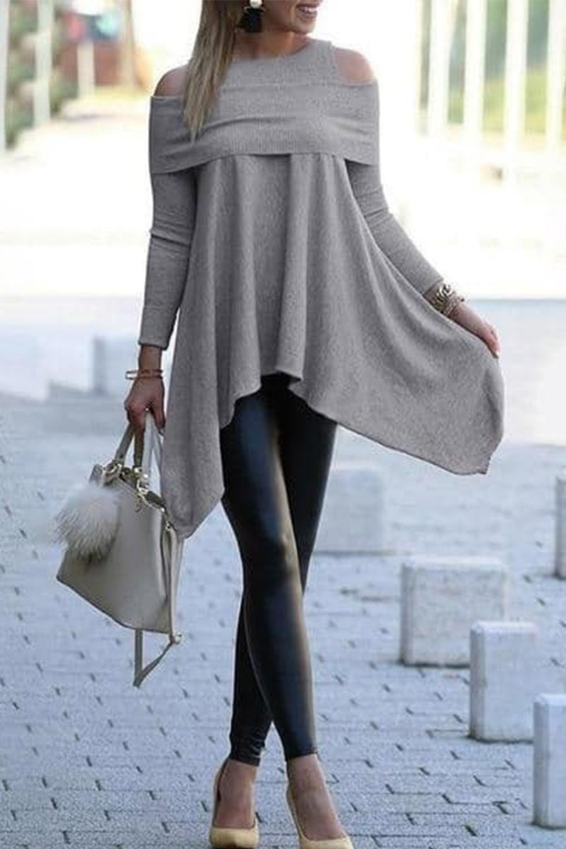 Camisetas casuales de cuello redondo en color liso (4 colores)