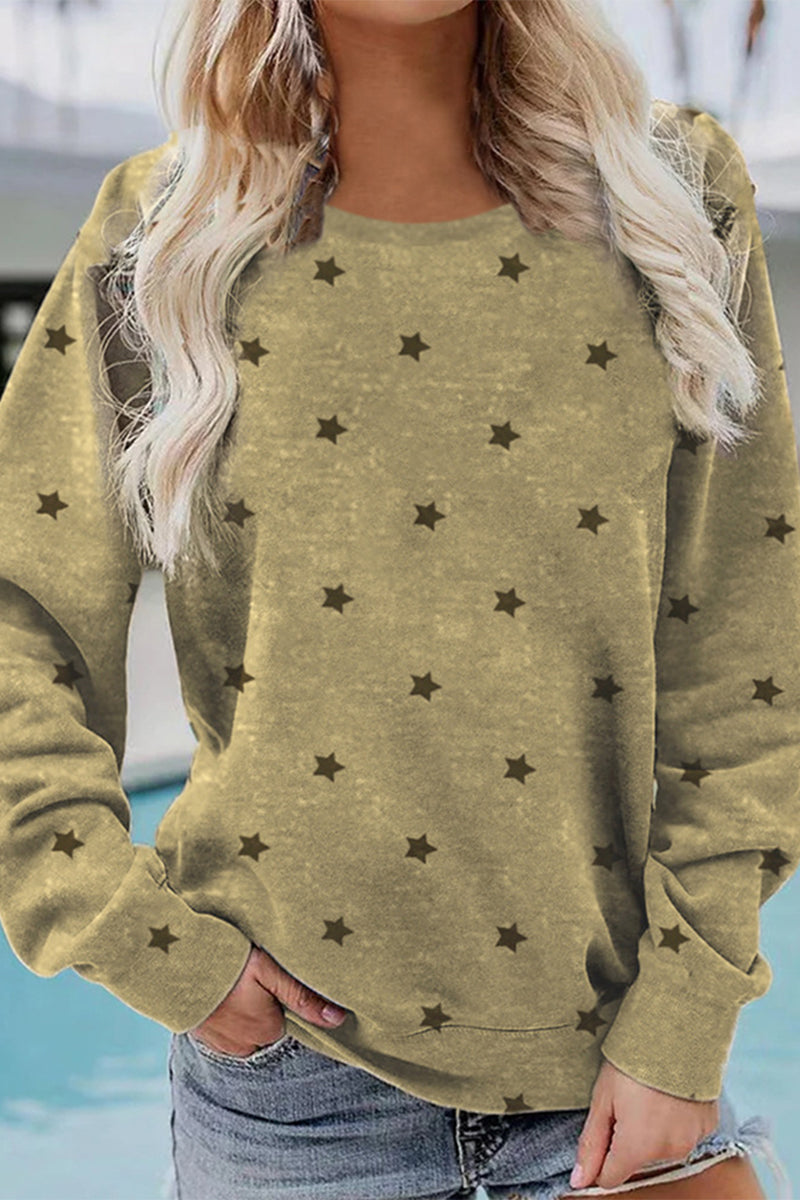 Tops casuales con cuello redondo y estampado (3 colores)