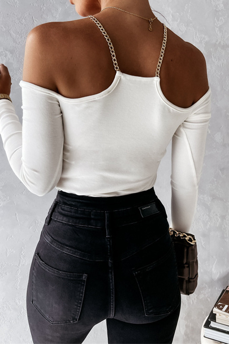 Tops halter sexys con cadenas sólidas (3 colores)