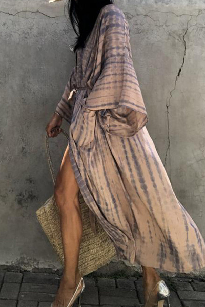 Traje de baño playero con estampado de frenillo para vacaciones (4 colores)