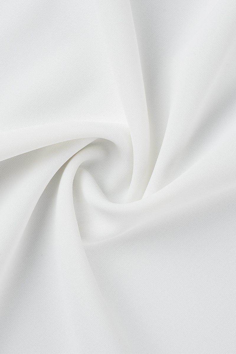 Monos casuales rectos de un solo hombro con parches sólidos