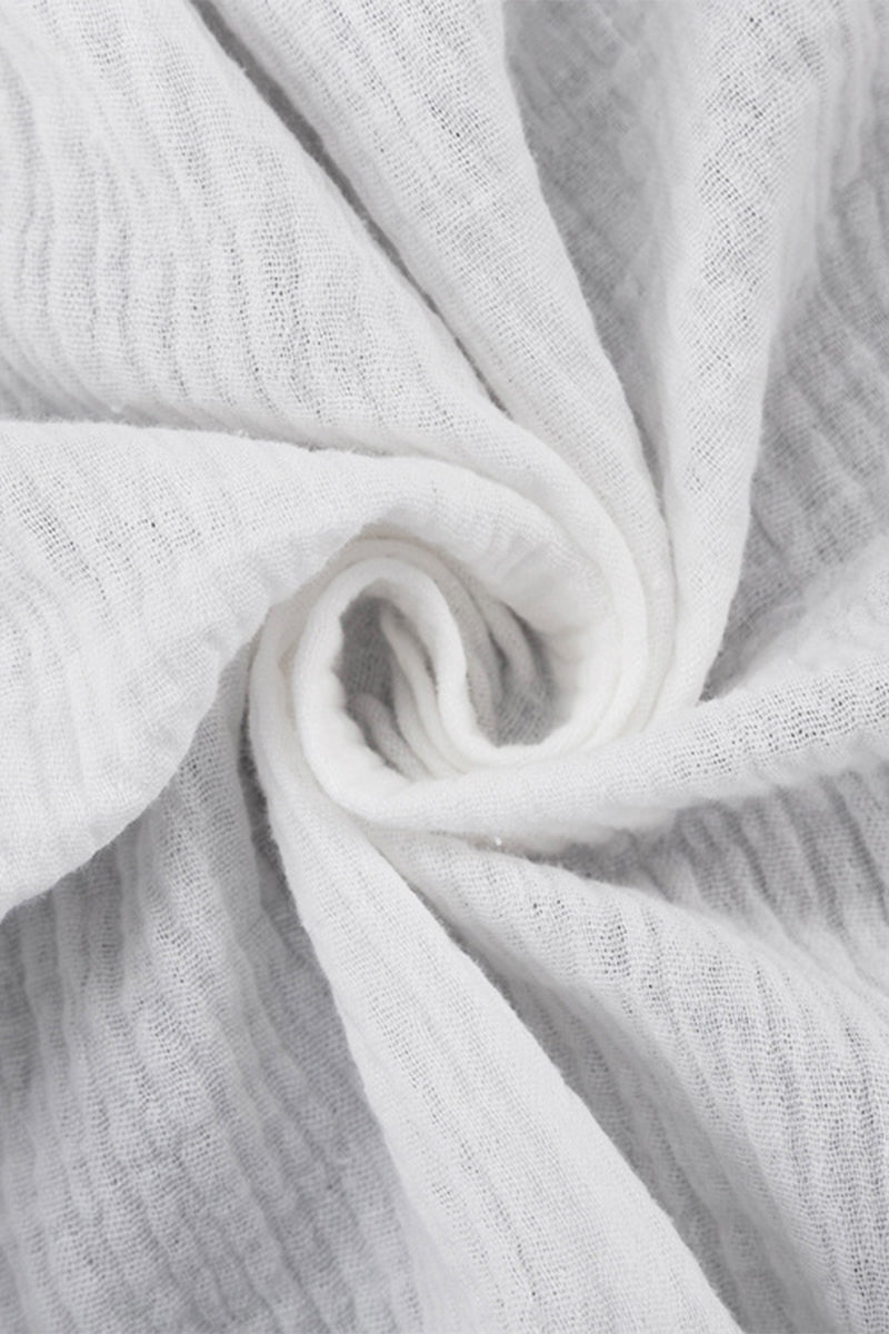 Conjunto informal de dos piezas con cuello en V, color liso y frenillo