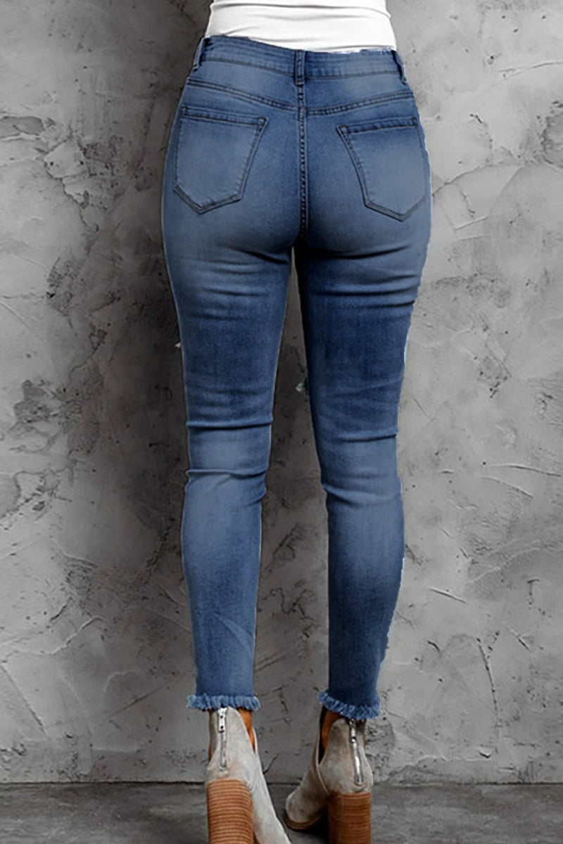 Patchwork casual para convertir viejos jeans de mezclilla regulares