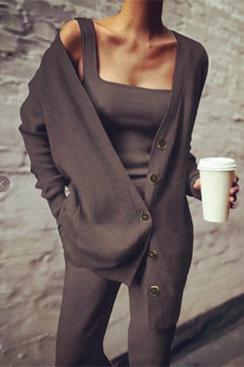 Hebilla de patchwork lisa informal de tres piezas (3 colores)