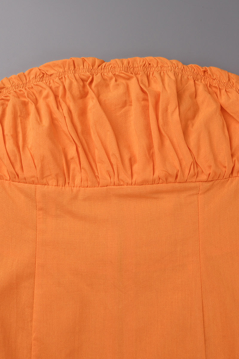 Vestidos elegantes y dulces de corte A con hombros descubiertos, cremallera y pliegues sólidos