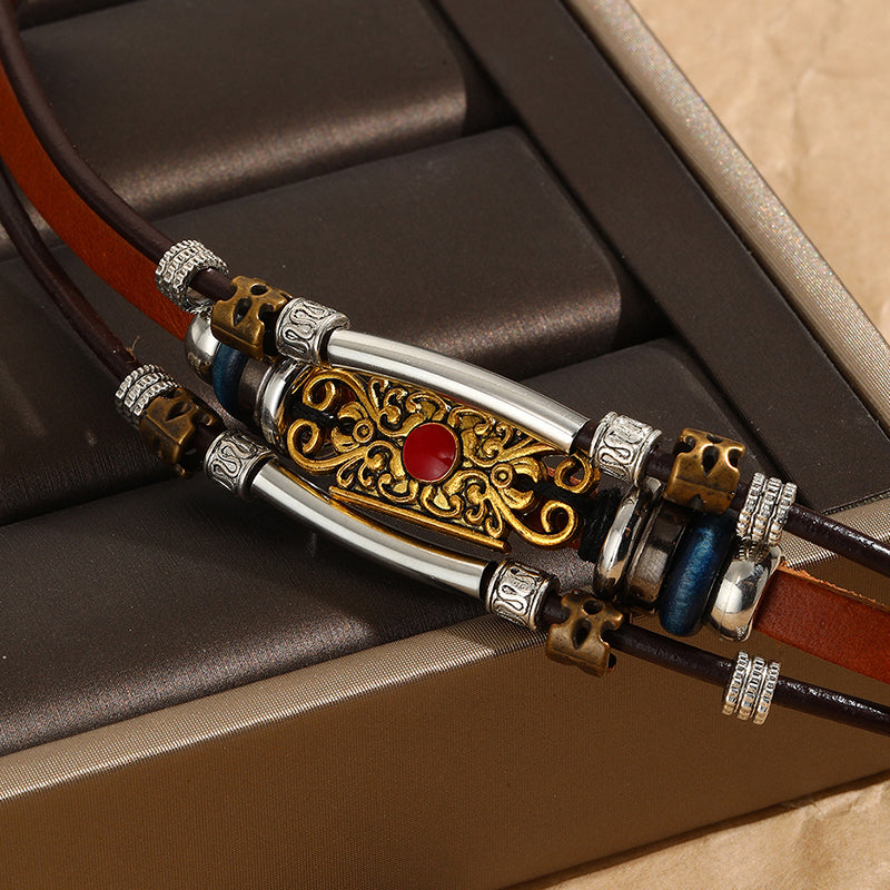 Pulseras casuales de contraste con bloques de colores urbanos