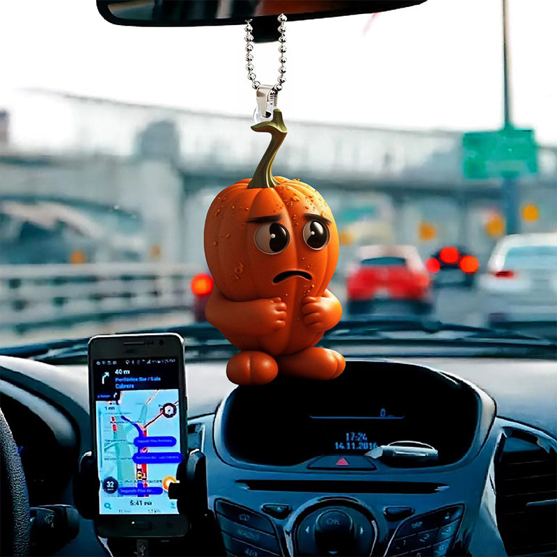 Colgante de coche con forma de calabaza creativa de Halloween