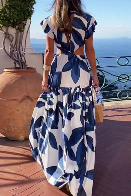 Vestido sexy informal con estampado de patchwork