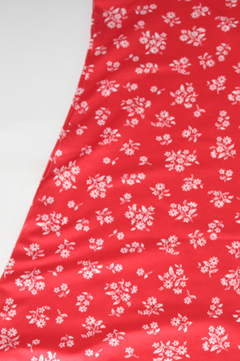 Vestidos sexis de falda de un solo paso con cuello en V y patchwork floral