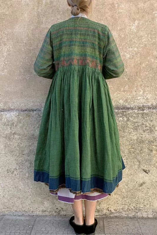 Tops casuales de cuello redondo a cuadros