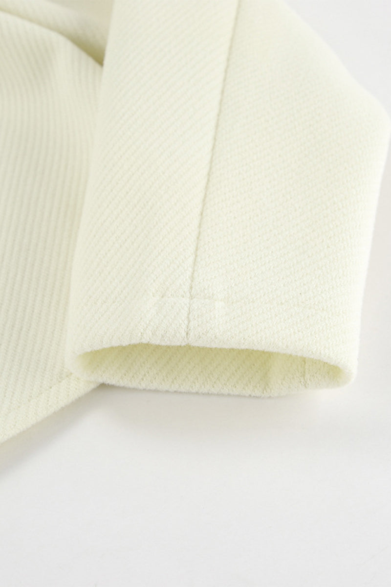 Prendas de abrigo informales de cuello redondo con botones de color sólido para uso diario