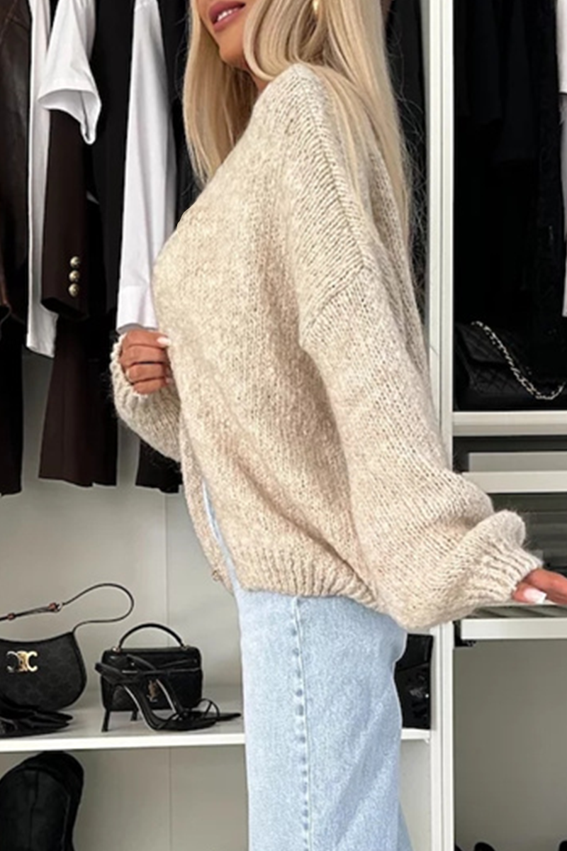 Prendas de abrigo informales de cuello en V para uso diario (4 colores)