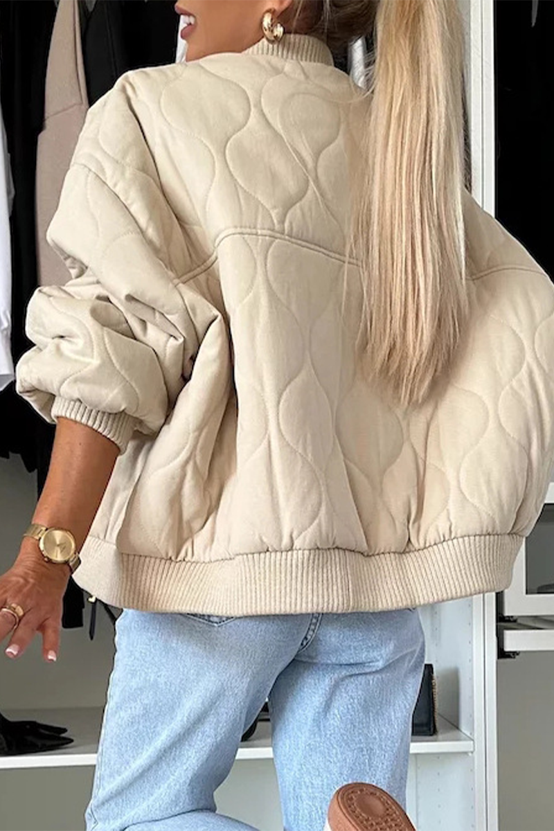 Prendas de abrigo informales con cuello redondo y botones de bolsillo (3 colores)