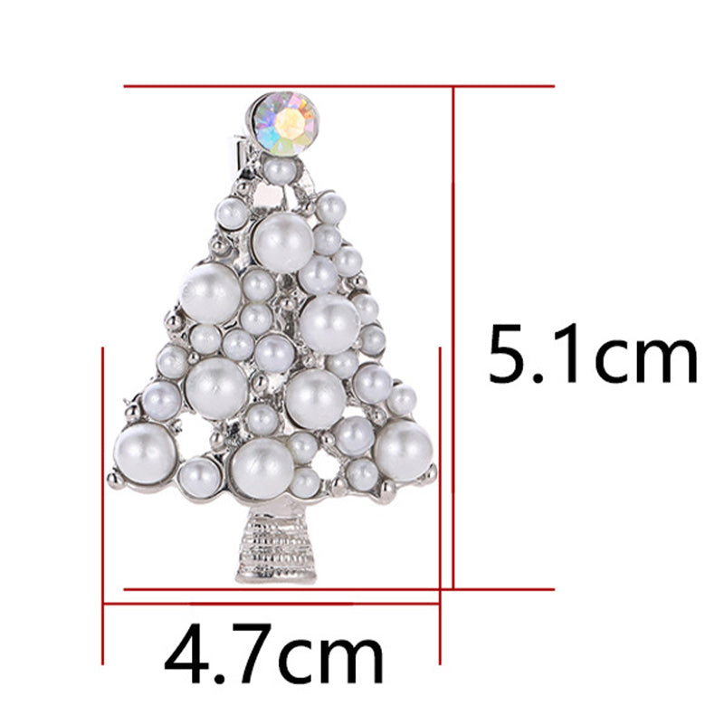 Broche decorativo con perlas huecas para árbol de Navidad diario