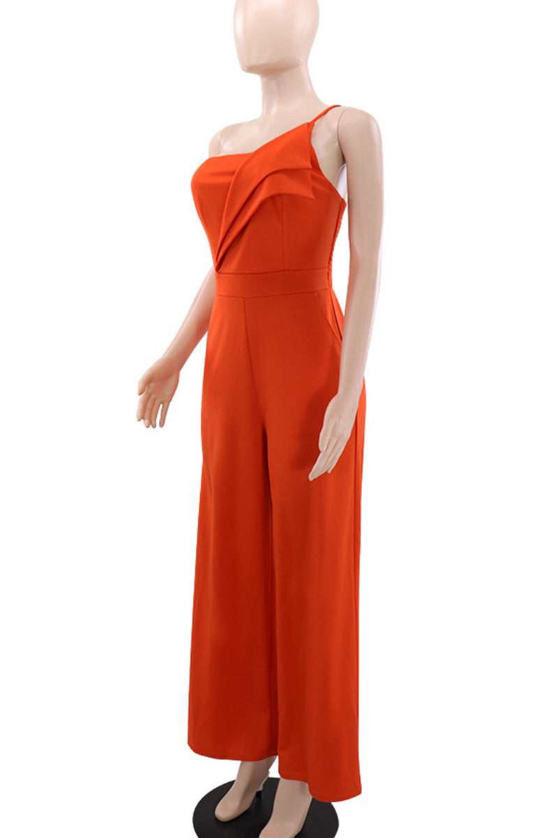 Monos holgados informales con tirantes finos, espalda descubierta y patchwork