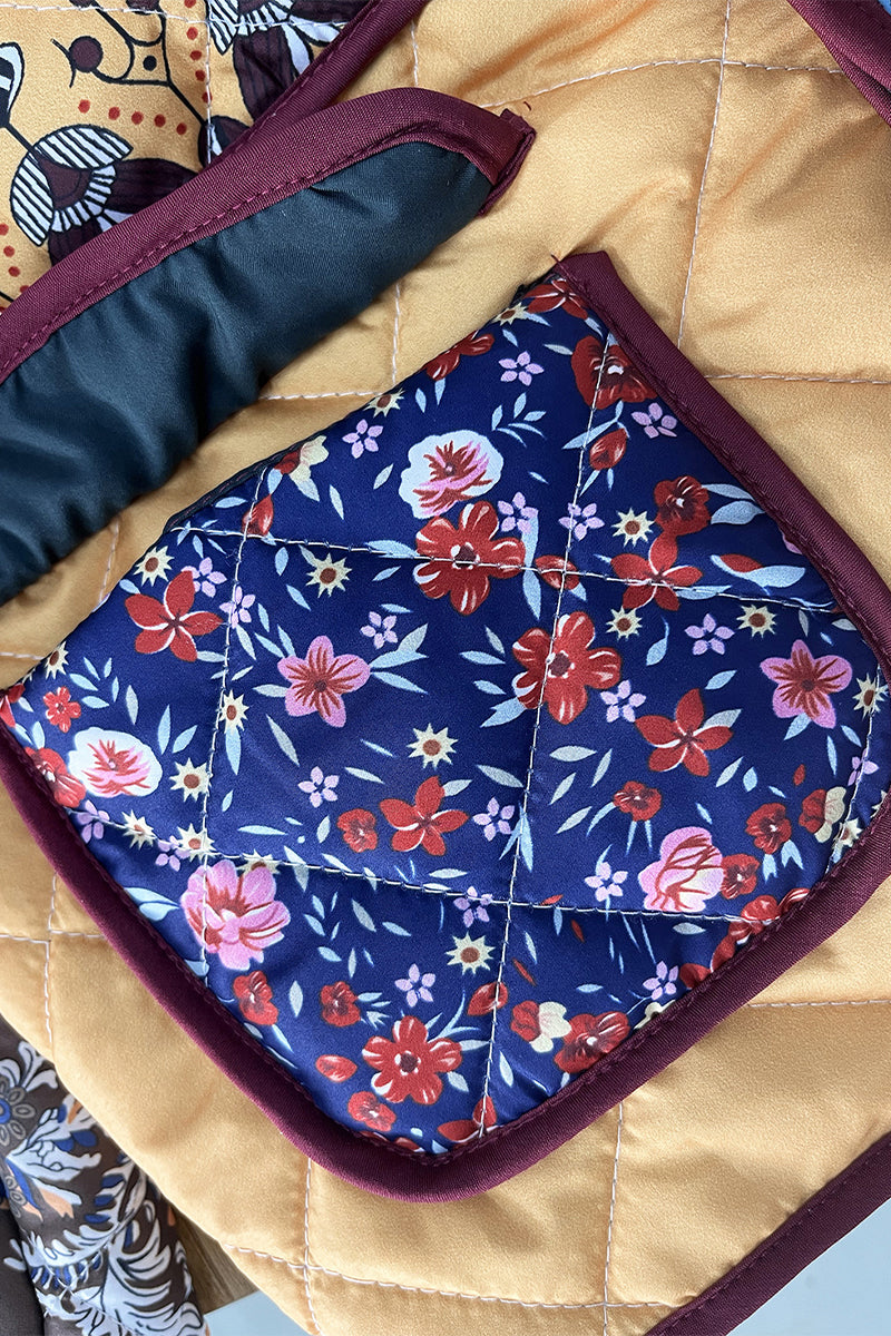 Prendas de abrigo informales con cuello mandarín, patchwork, bolsillos y flores