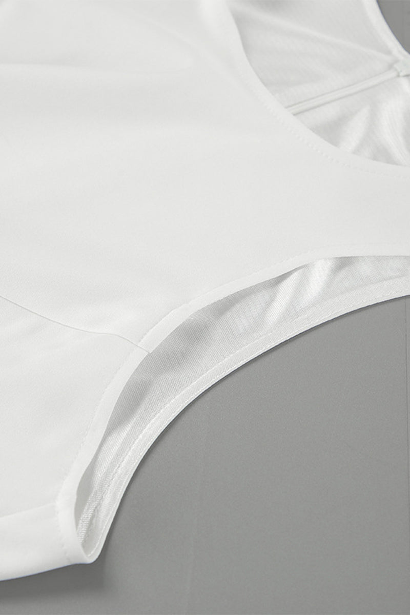 Vestidos casuales diarios sin mangas con cuello redondo