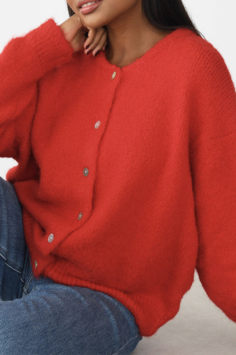 Prendas de abrigo informales con botones y cuello redondo (5 colores)