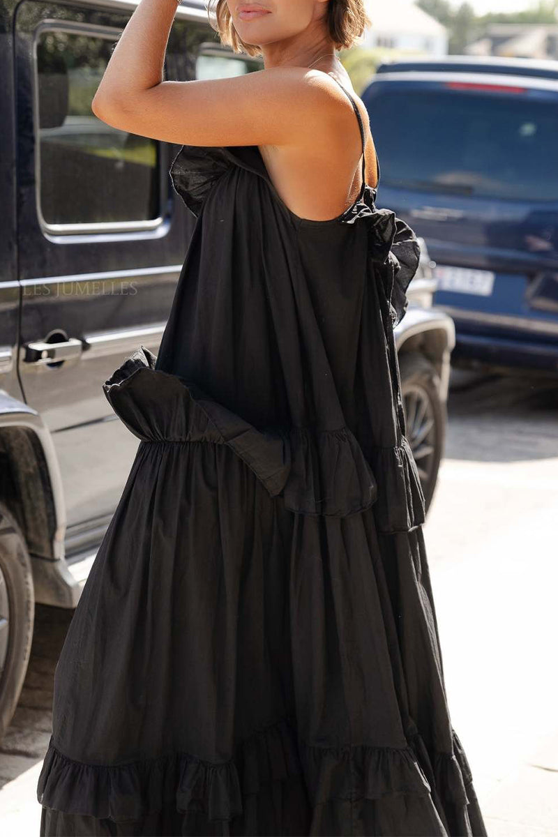 Vestidos sexys con volantes y escote en U (5 colores)