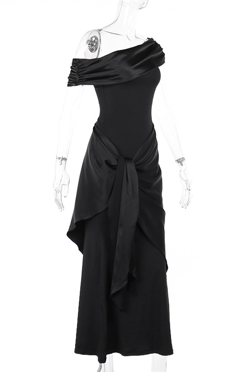 Vestidos largos sexys con hombros descubiertos y espalda descubierta