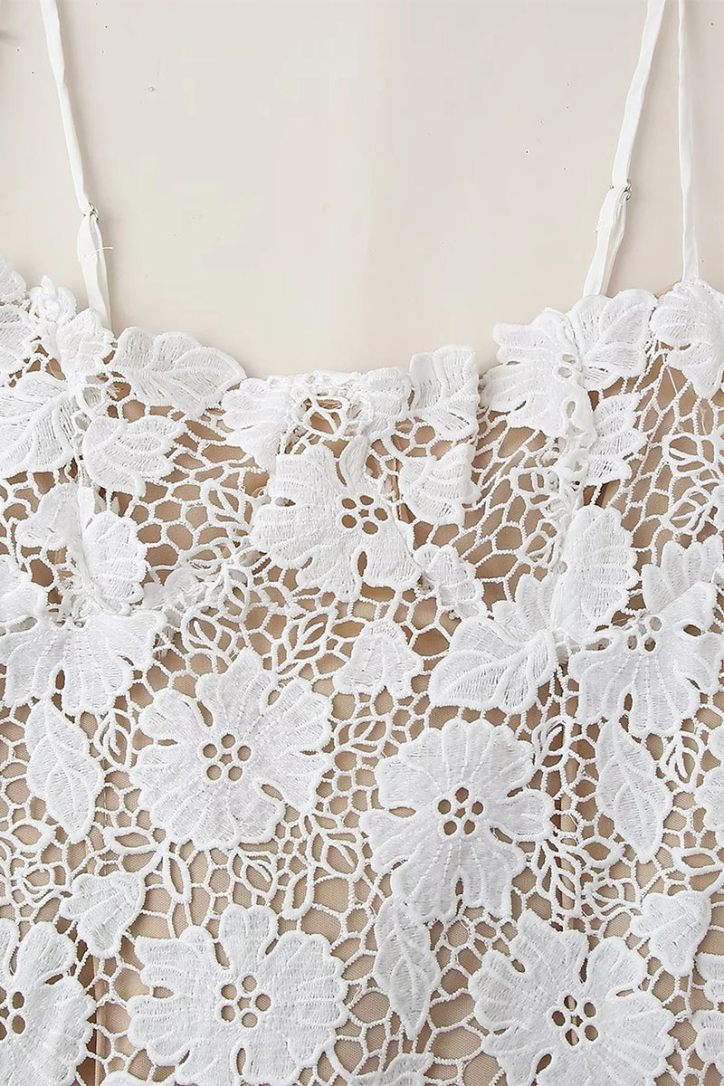 Vestidos largos con escote en V y diseño de tirantes de encaje sexy