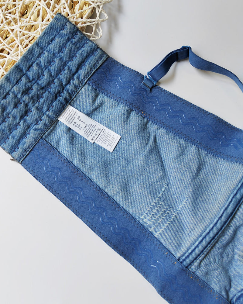 Denim Beaded Suspender Tube Top