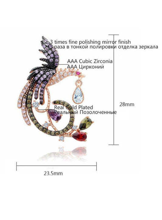 Arrival Jewelry Clear Phoenix Stud Earrings