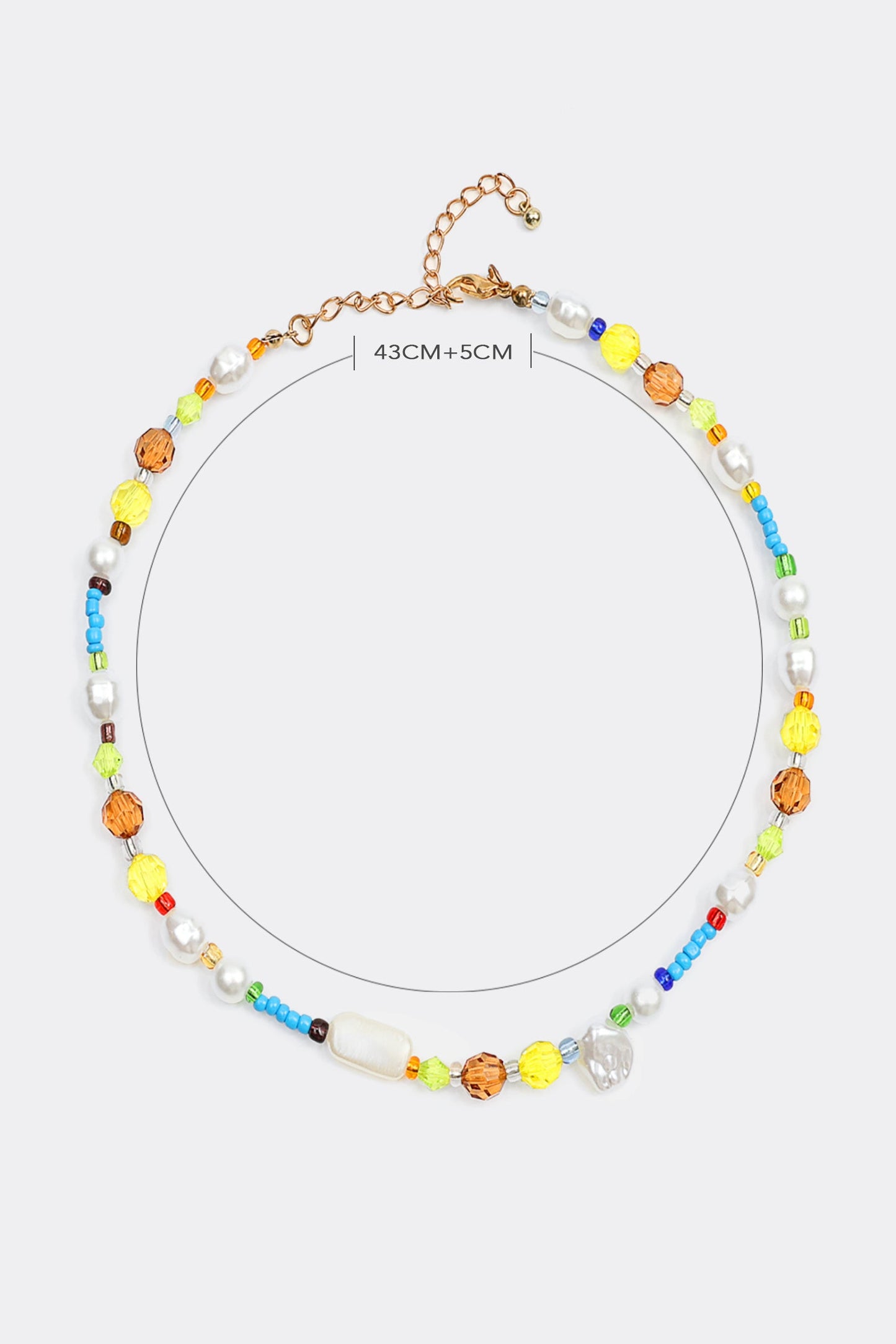 Collar colgante con cuentas de perlas falsas