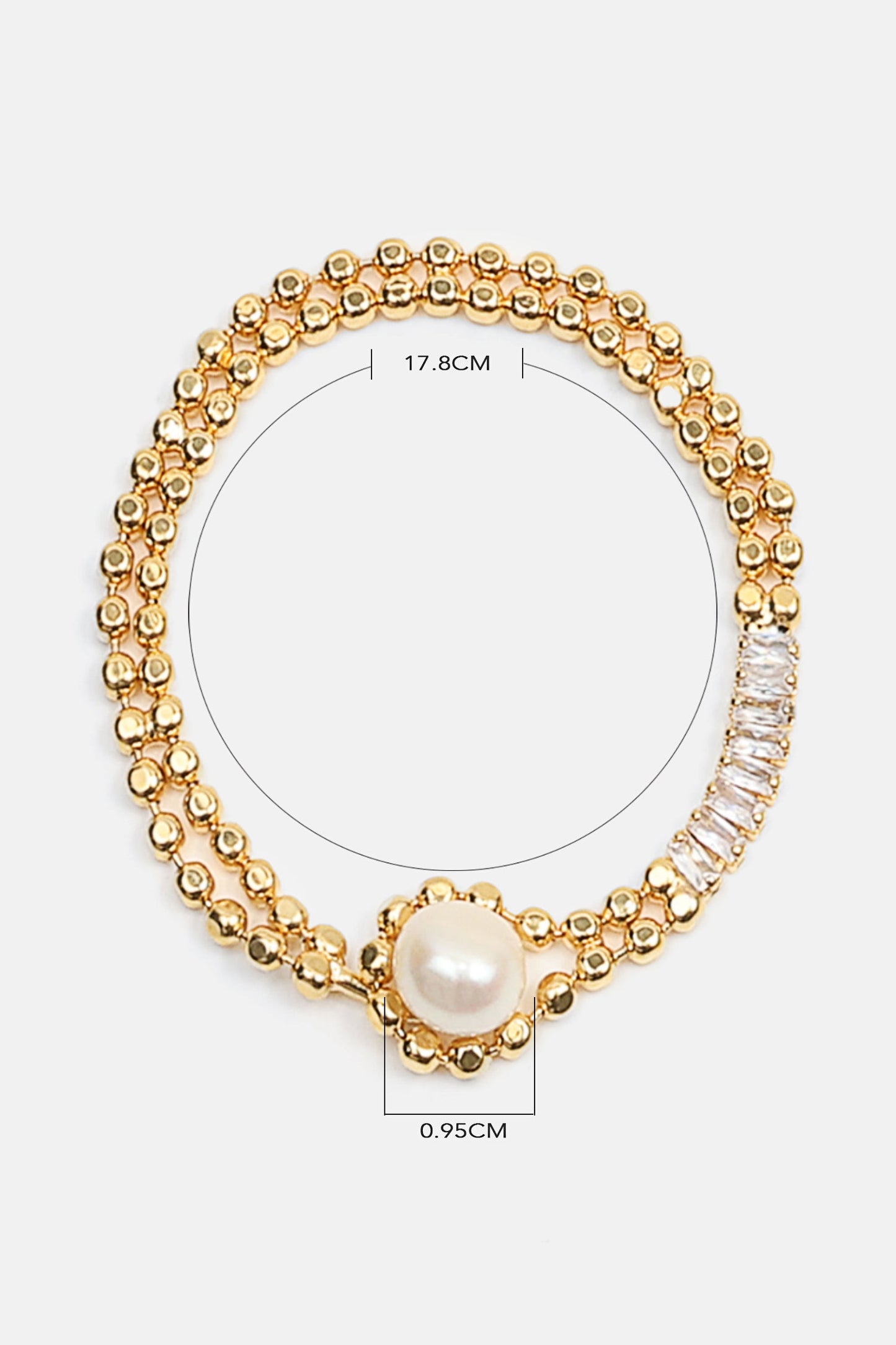 Pulsera de cuentas de perlas falsas