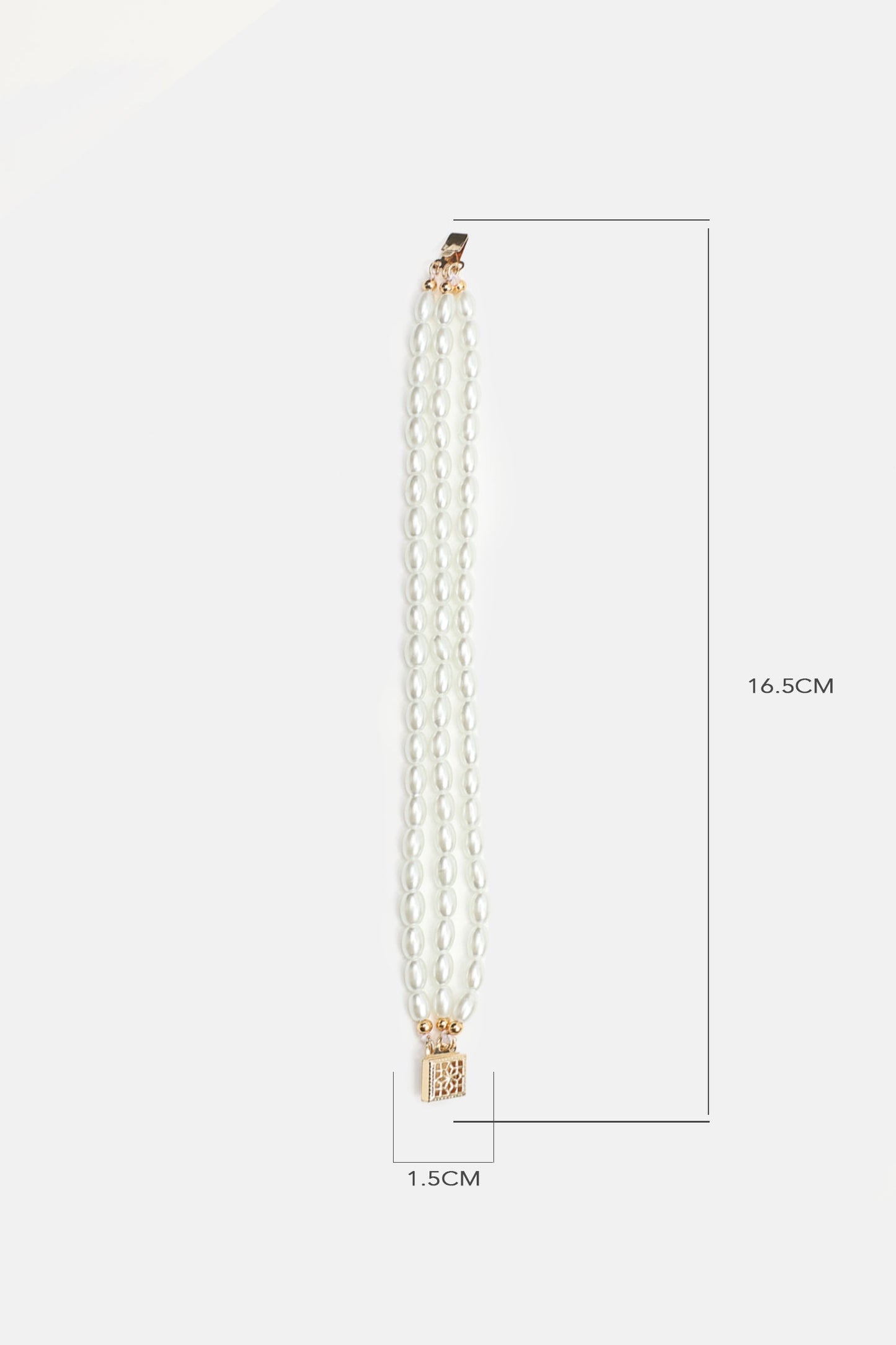 Pulsera de cuentas de perlas falsas