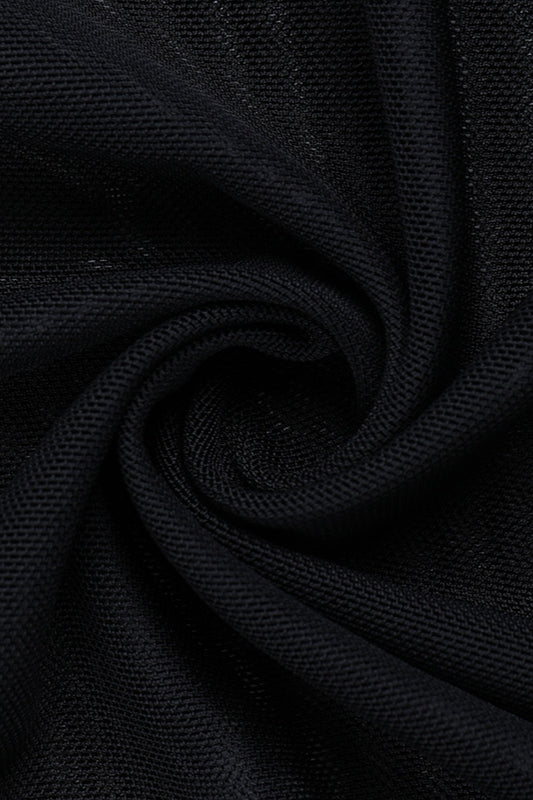 Hooded Mesh Patch Gothic Dress