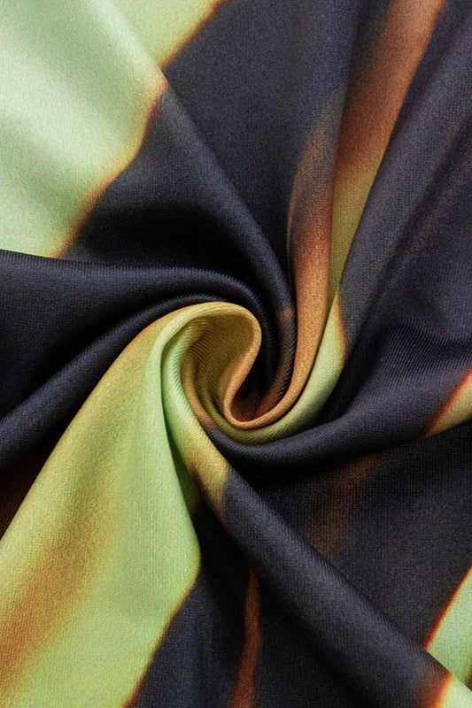 Floral Print High Waist Long Sleeve Bodycon Maxi Dress