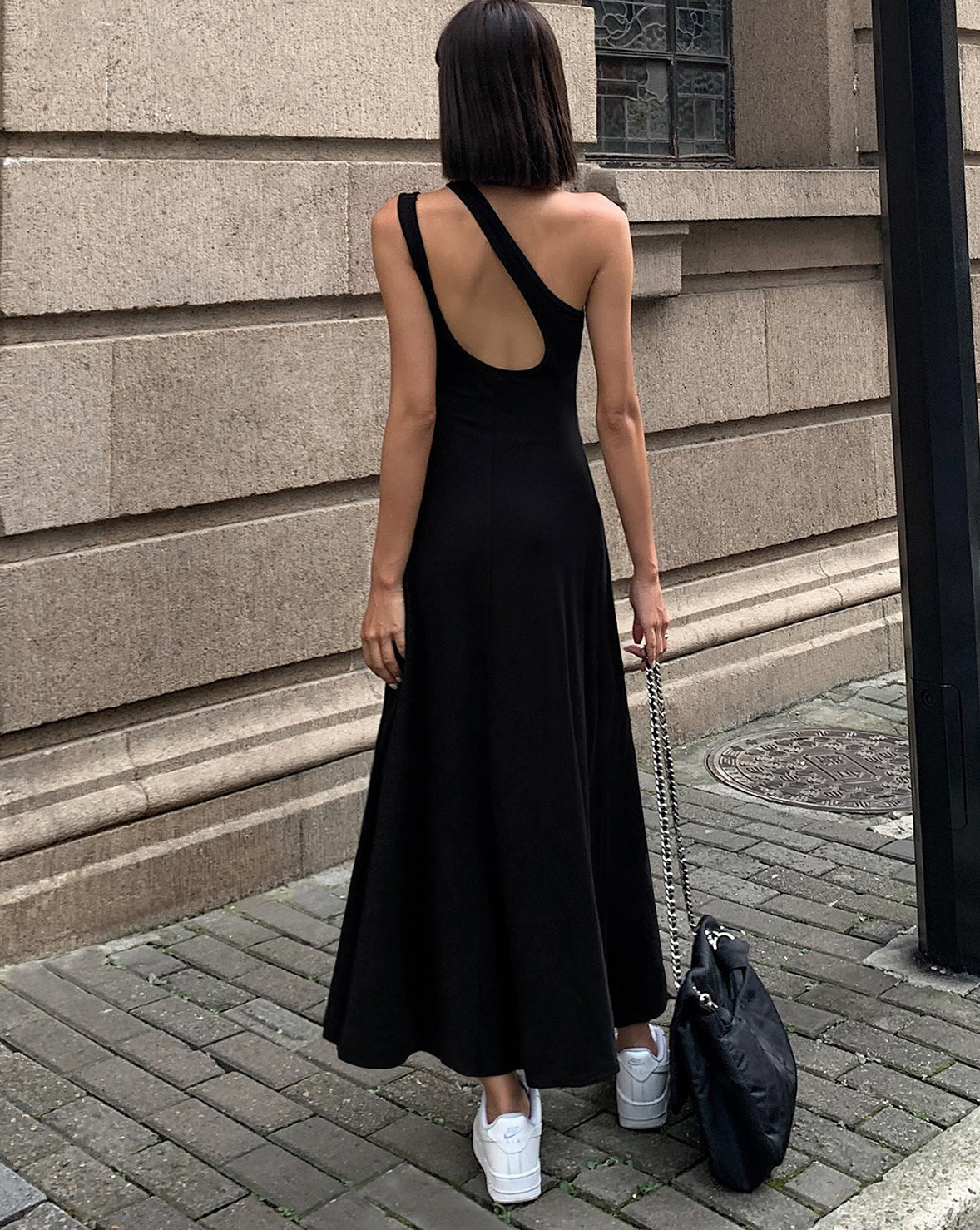 Cutout Backless Long Knit Dress