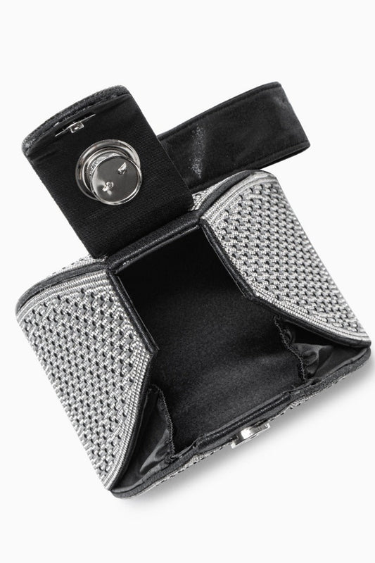 Rhinestone-embellished Pyramid Handbag