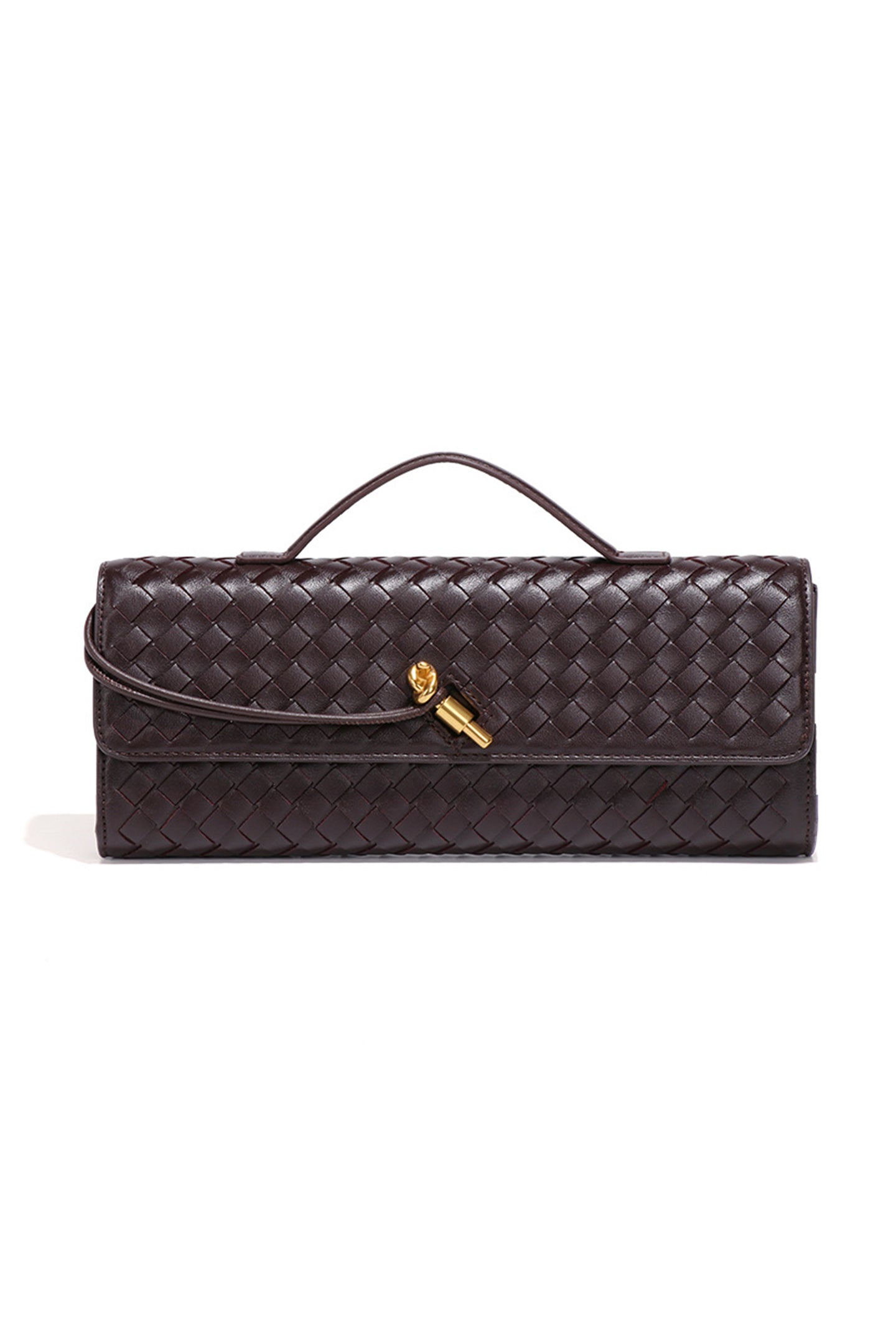 Woven Leather Clutch Bag