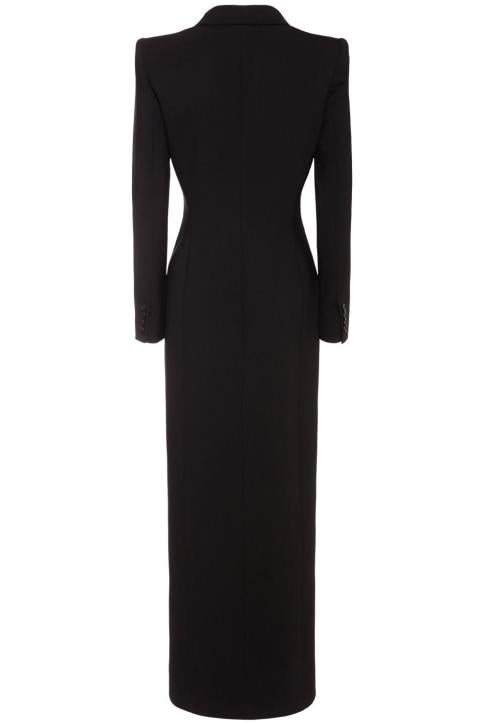 Abrigo de estar por casa de manga larga con un botón