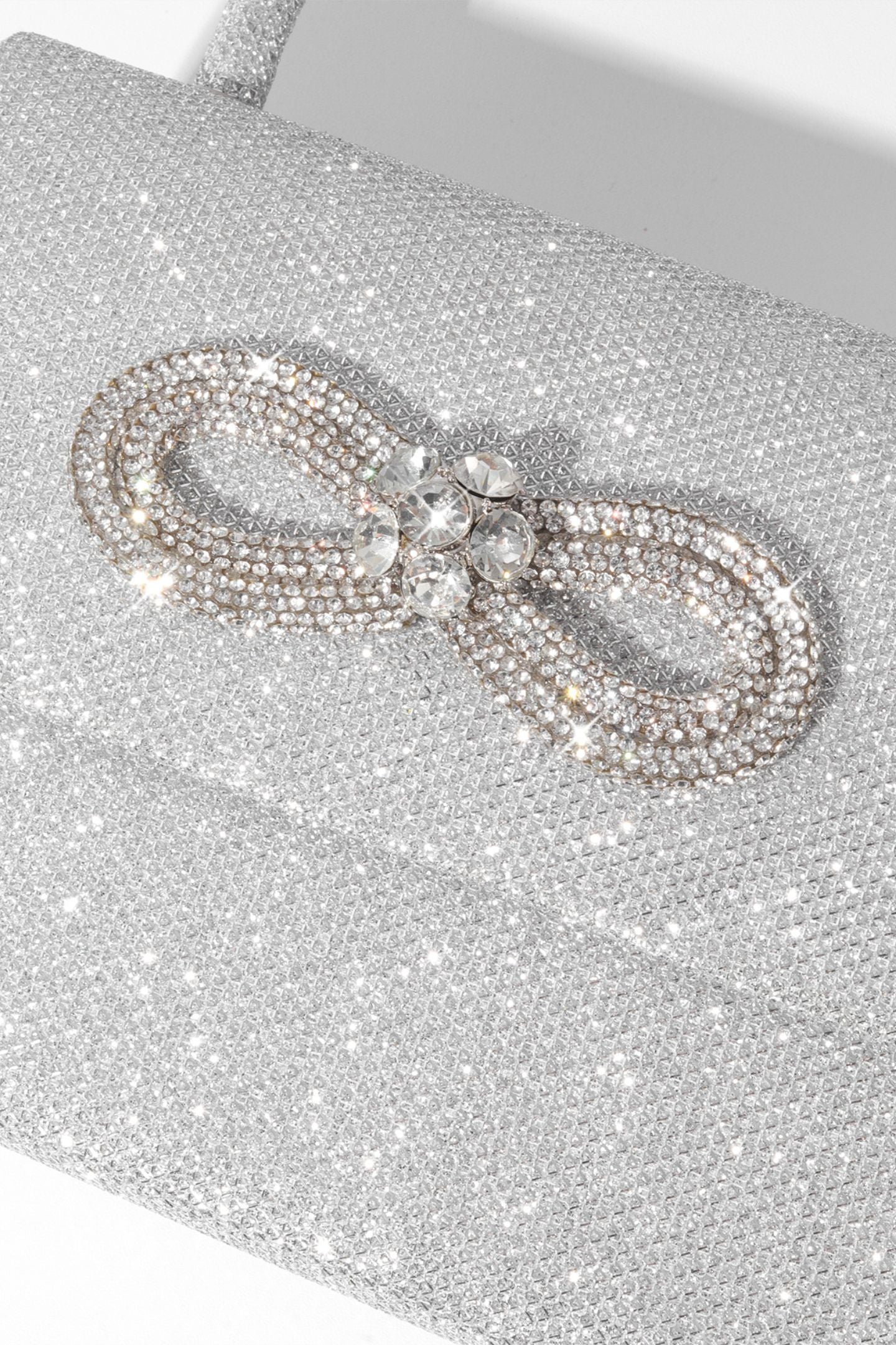 Metallic Shine Diamante Handle Bag