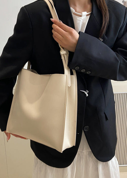 Carrera - Structured PU Leather Tote with Shoulder Strap