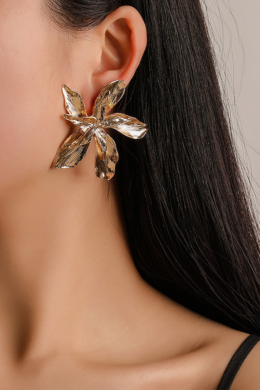 Large Floral Drop Earrings