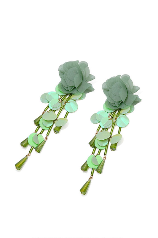 Sequin Flower Earrings
