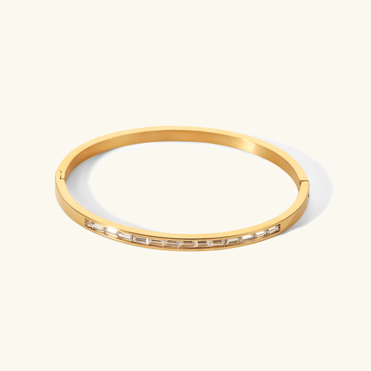 Radiant Line Gold Bangle